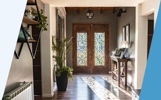 African-American veteran on porch with daughter