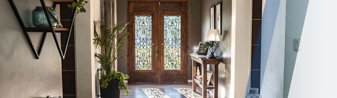 African-American veteran on porch with daughter