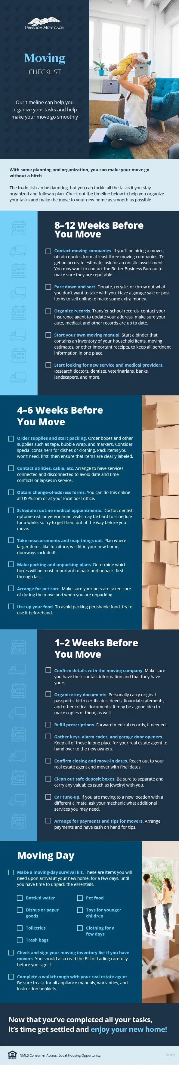 Moving Checklist infographic image